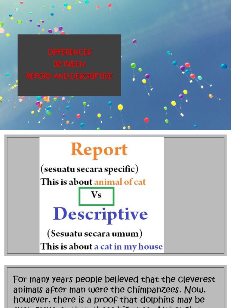 Differences Between Report Text and Descriptive Text | PDF