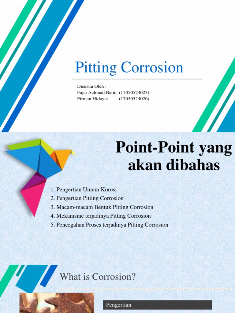 Teknik Korosi Kelompok 3 Pitting Corrosion | PDF | Teknologi & Rekayasa