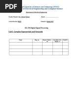 EE-330 Digital Signal Processing Lab1 Co