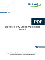 Biological Safety Cabinet Maintenance Manual