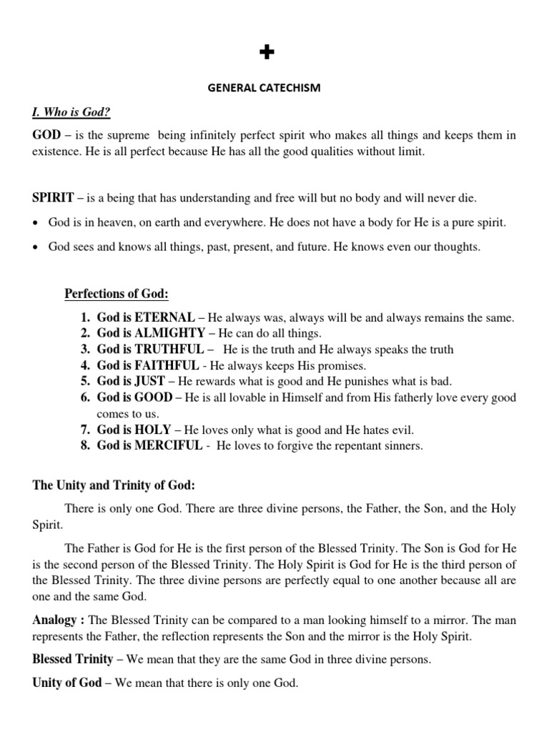 General Catechism FINAL | PDF | Eucharist | Confirmation