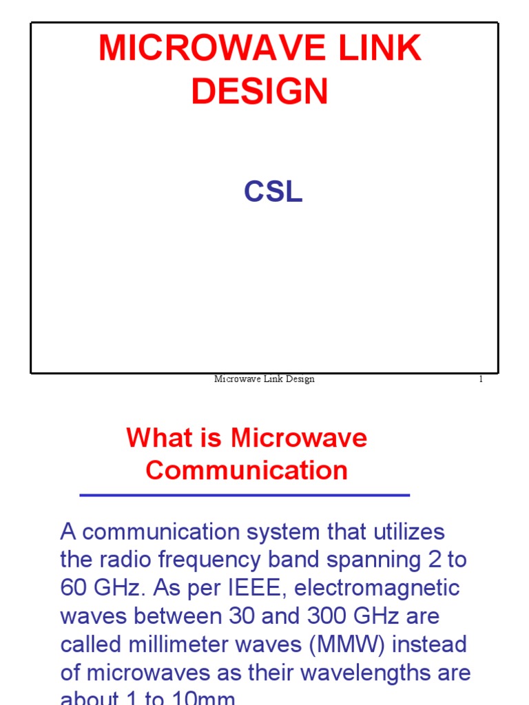 Microwave Link Design | PDF