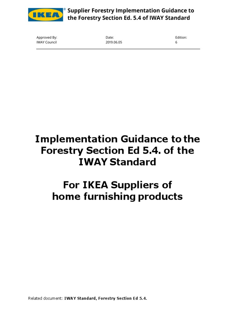 IWAY Standard 5.4: Supplier Guidance | PDF