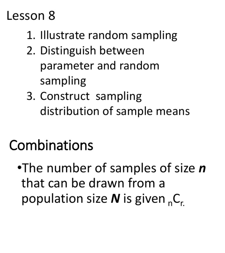 Random Sampling and Distributions Explained | PDF