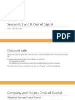 Session 6, 7 and 8. Cost of Capital