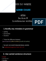TIPS TO WRITE English 1119 SPM ESSAY