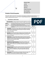 2017 Probation Period Evaluation