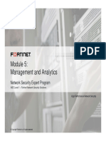 Fortinet Module 5 Management Analytics PDF