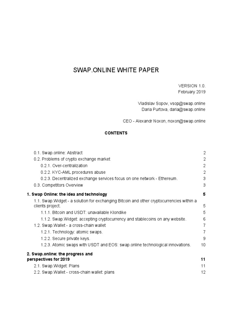 Atomic Swap Online en | PDF | Computers