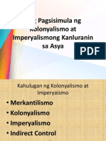 Ang Pagsisimula NG Kolonyalismo at Imperyalismong Kanluranin Sa Aralin 15