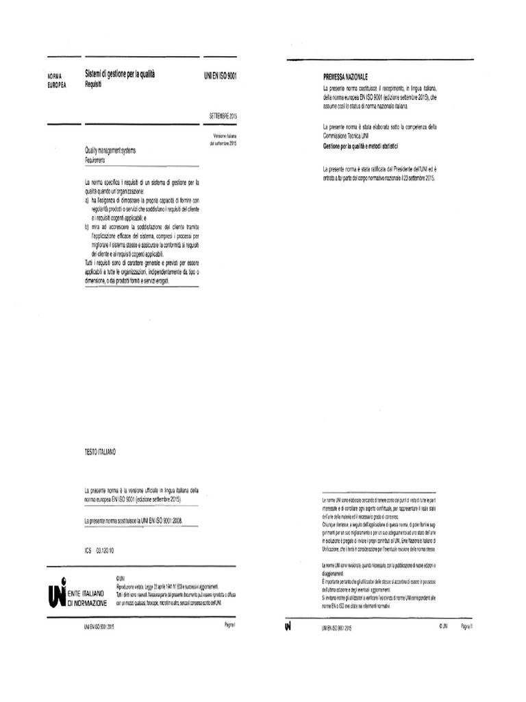 Uni en Iso 9001 2015 PDF | PDF