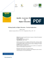 Quality Assurance Review For Higher Education