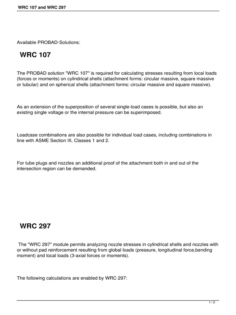 WRC 107 vs WRC 297: Stress Analysis | PDF