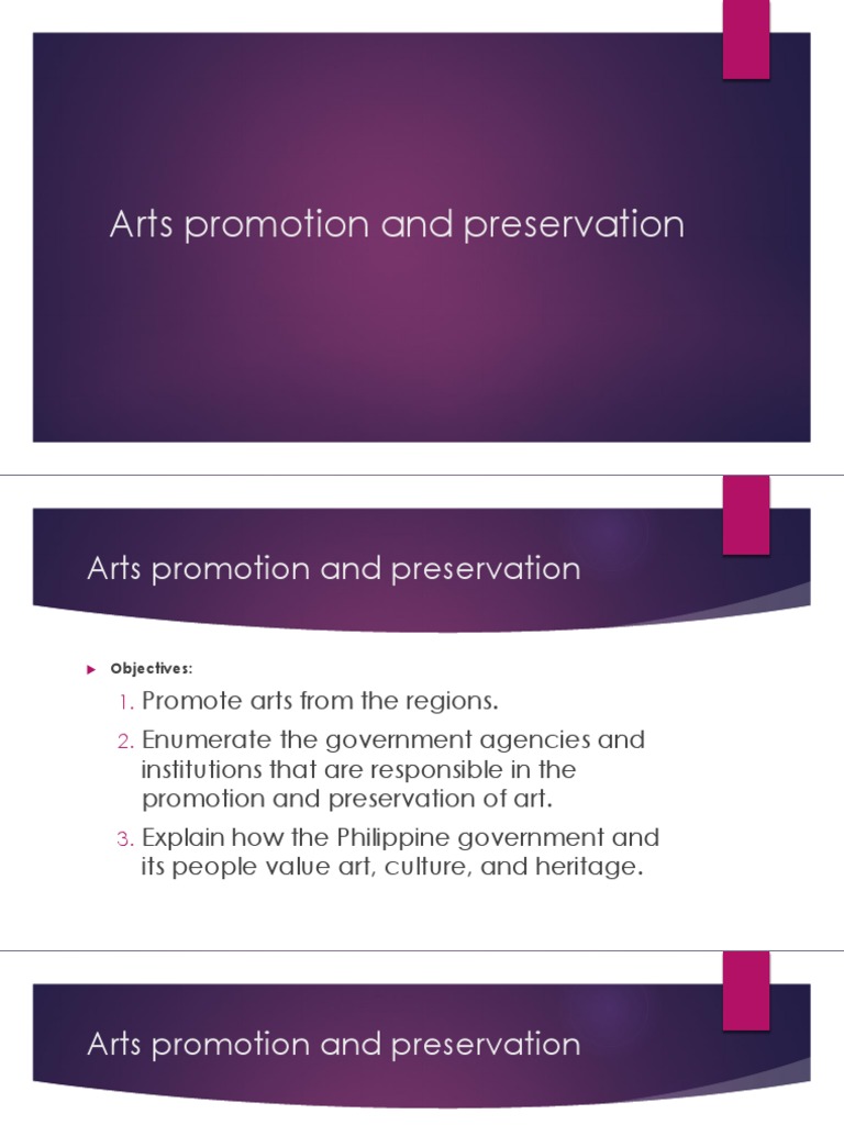 Philippine Arts Promotion and Preservation | PDF