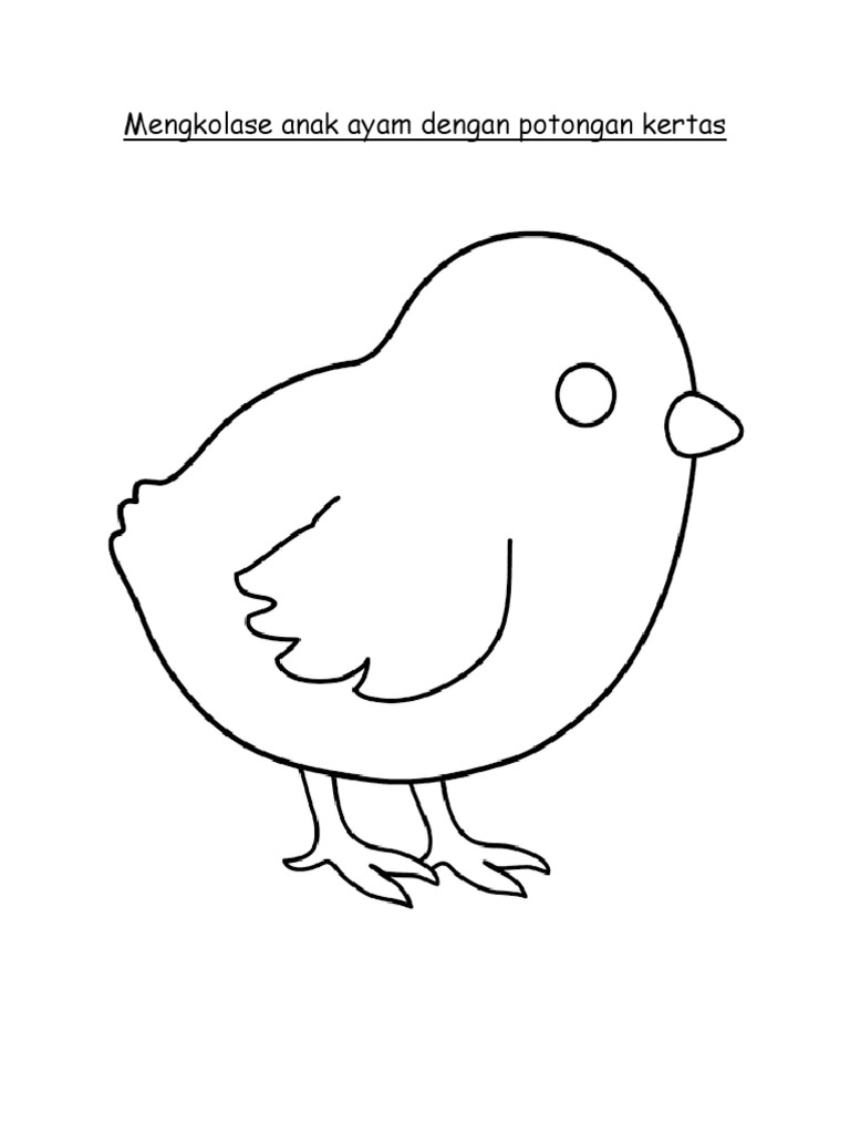 Mengkolase anak ayam dengan potongan kertas