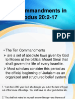 10 Commandments in Exodus 20