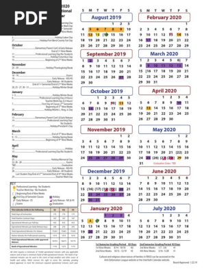 2019-20 - FBISD Instructional Calendar | PDF