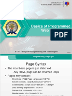 Basics of Programmed Web Pages