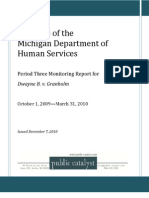 Progress of the Michigan Department of Human Services, Period Three Monitoring Report, Dec 7, 2010