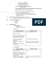 Detailed Lesson Plan in P.E. (Recreational Activities)