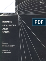 Knopp Infinite Sequences and Series 1956 PDF