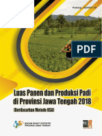 Luas Panen Dan Produksi Beras Di Provinsi Jawa Tengah 2018 (Berdasarkan Metode KSA) PDF