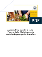 Analysis of Tea Industry in India Focus PDF