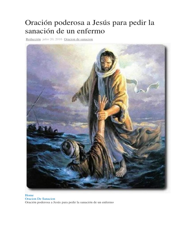 Oración Poderosa A Jesús para Pedir La Sanación de Un Enfermo | PDF