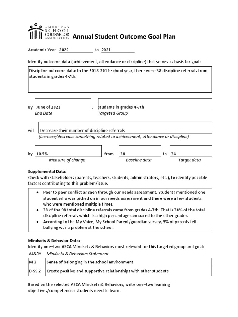 Annual Student Goal Plan PDF