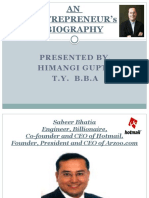 AN Entrepreneur'S Biography: Presented By, Himangi Gupta T.Y. B.B.A