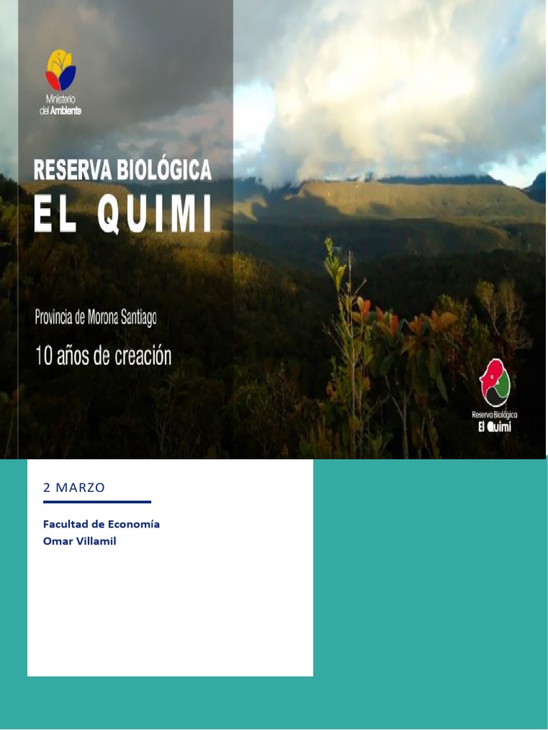Reserva Biológica El Quimi: Conservación y Biodiversidad | PDF