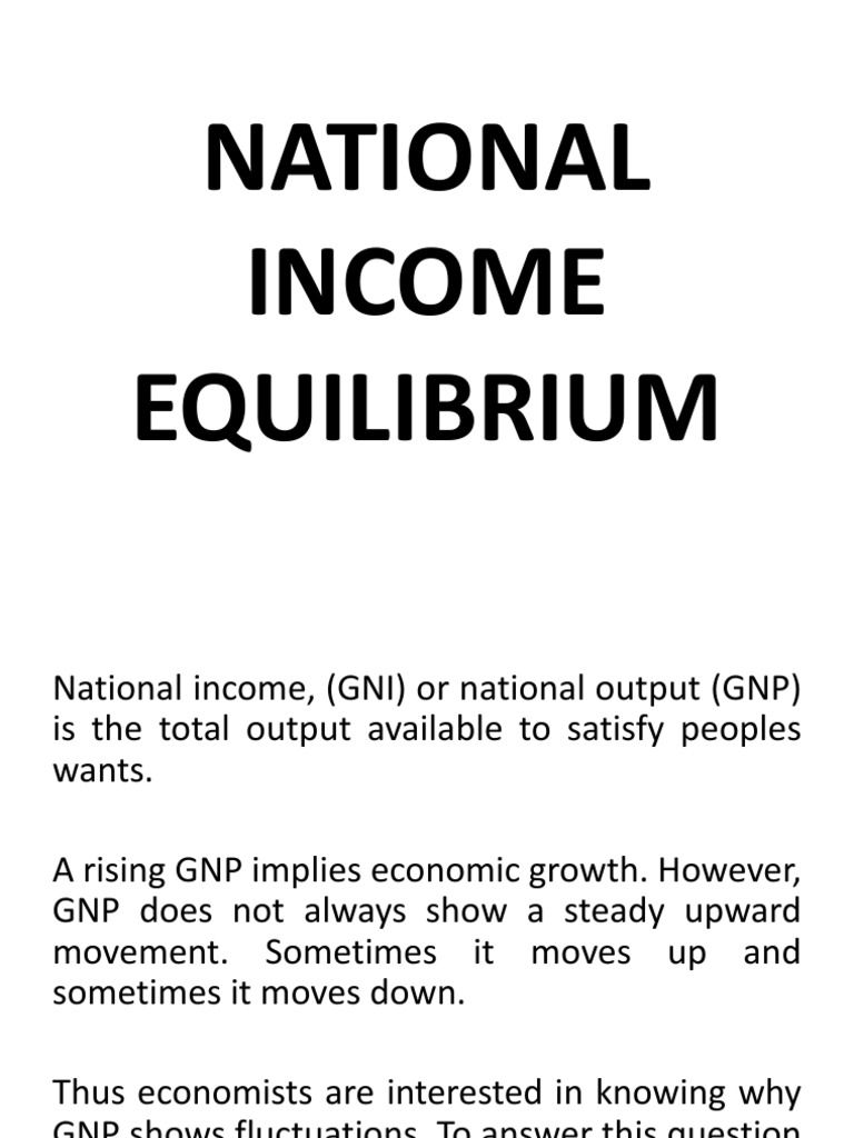 National Income Equilibrium Explained | PDF