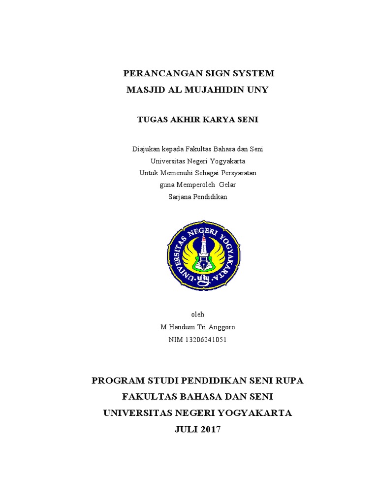 Perancangan Sign System Masjid UNY | PDF