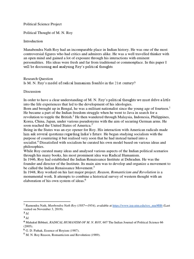 Political Science Project | PDF
