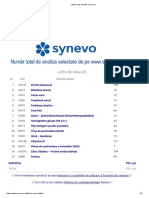 Listare Coş Analize - Synevo