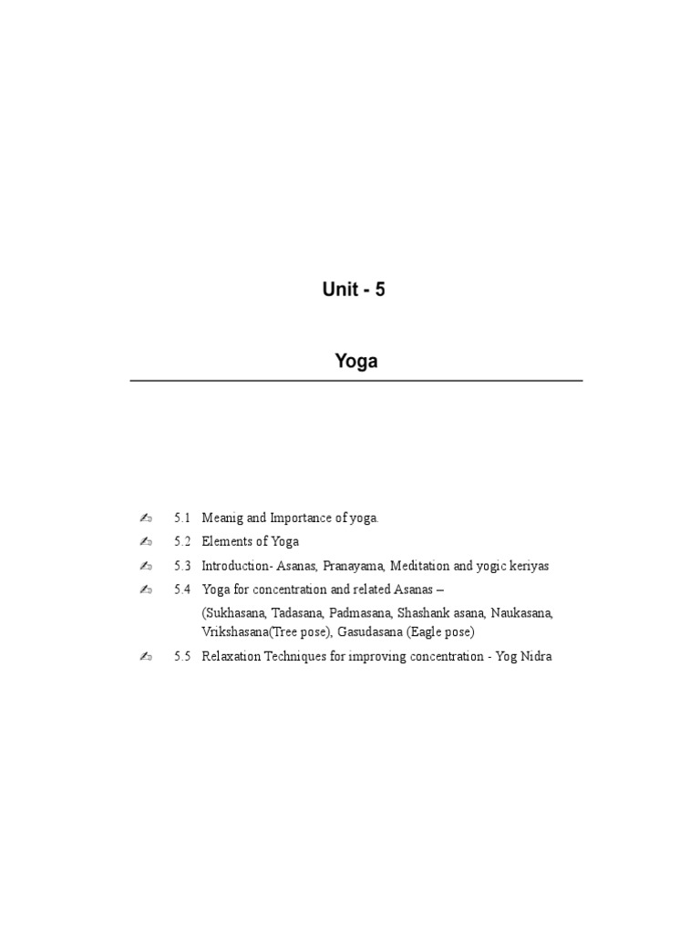 Yoga Benefits for Concentration in Class 11 | PDF | Asana | Yoga