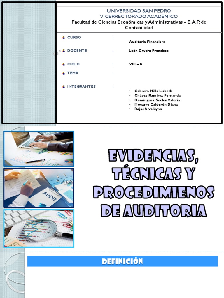 Evidencias, Tecnicas y Procedimientos de Auditoria | PDF | Auditoría ...