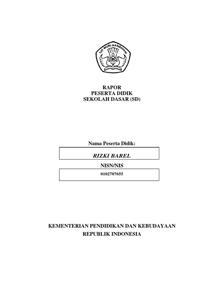 Contoh Rapor SD Mi | PDF