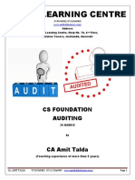 Auditing (30 Marks) (Foundation) - Foundation-Revision