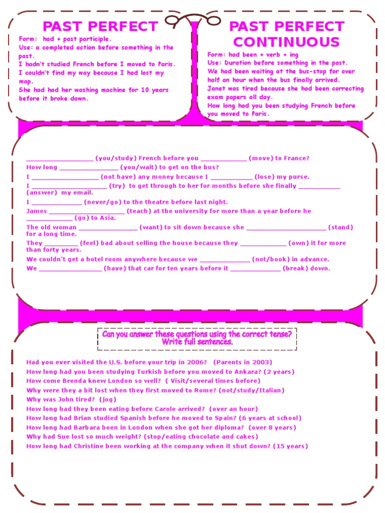 Understanding Past Perfect Tense | PDF