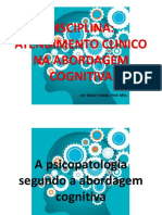 A Psicopatologia Segundo A Abordagem Cognitiva - 2018