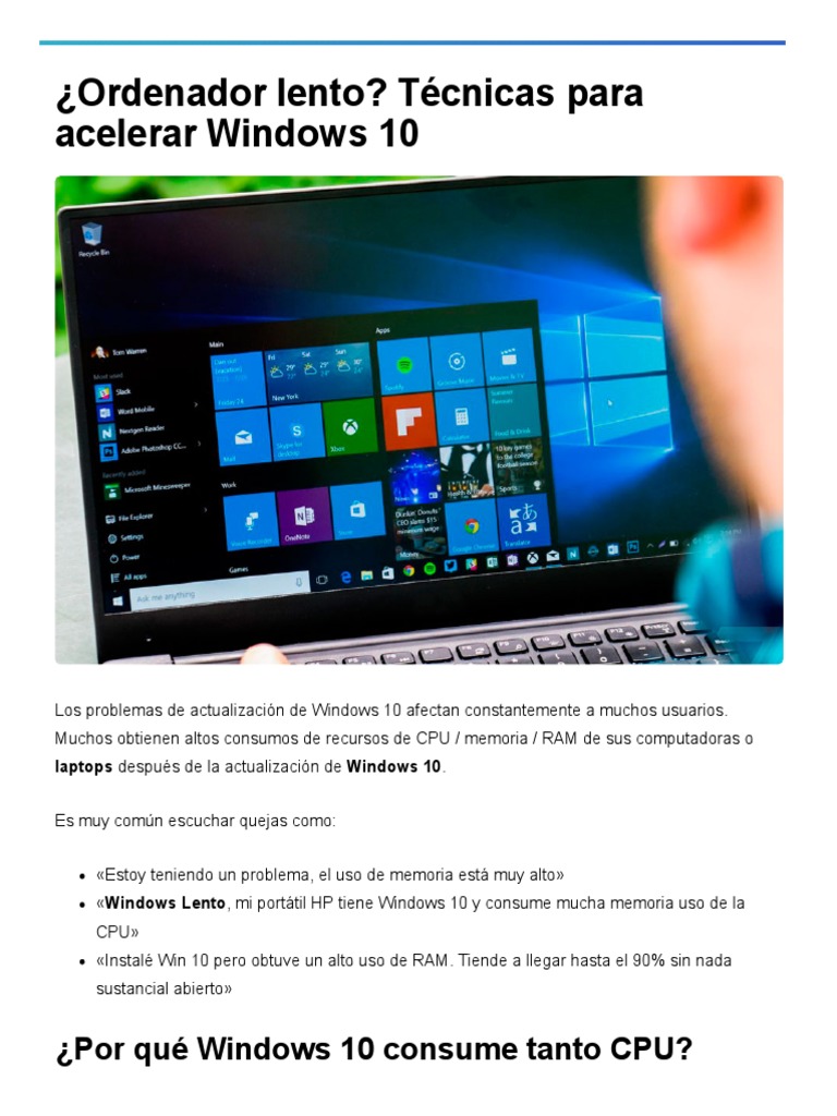 Como Limpiar Y Acelerar Mi Pc Windows 10 - Solucionar Lentitud De Mi Pc 