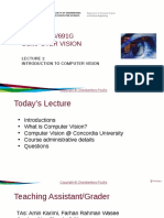 Lecture 01 Introduction To Computer Vision PDF
