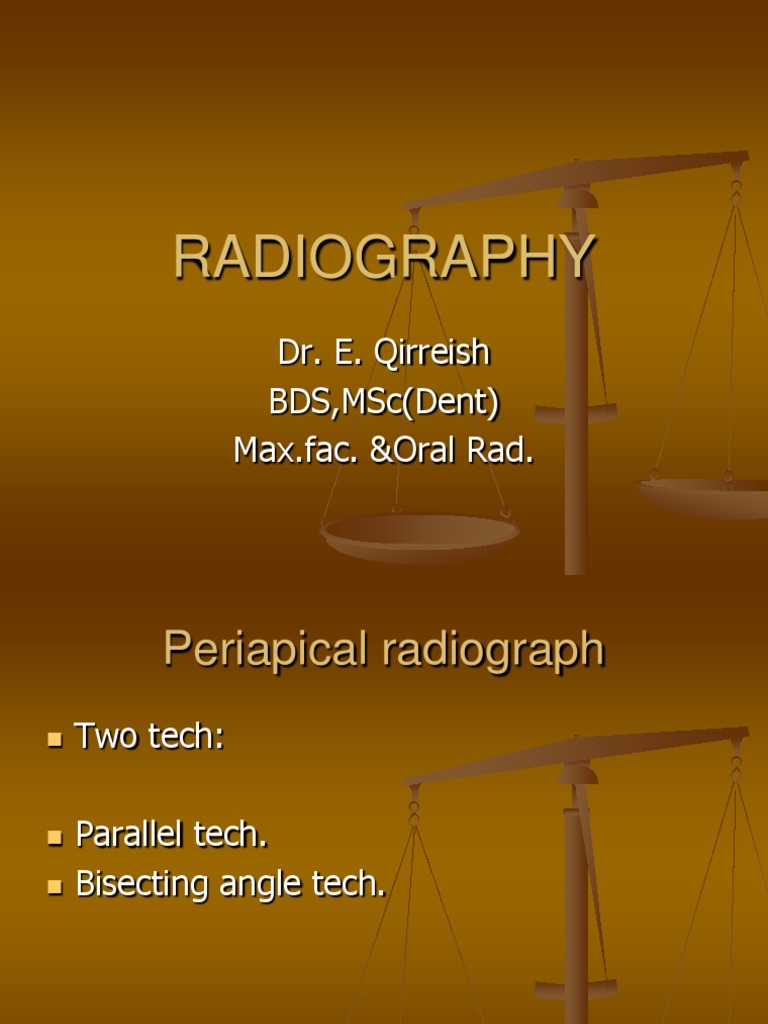 Bisecting Angle XRay PDF Radiography Mouth