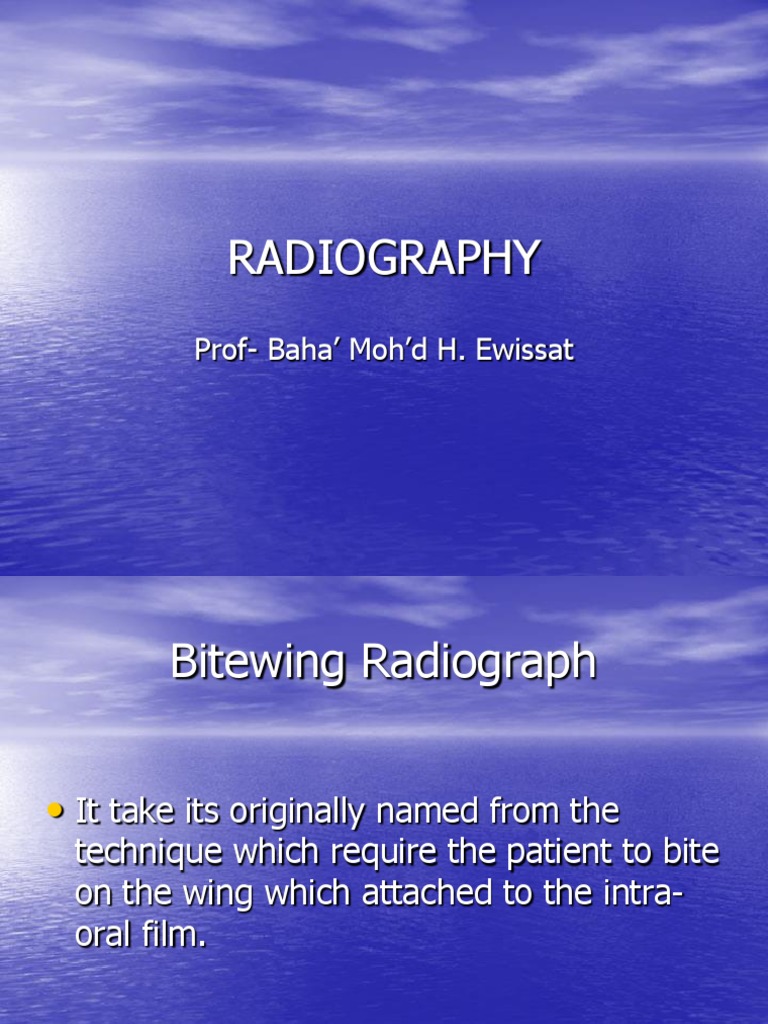 Bitewing X Ray PDF Mouth Dentistry