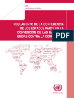 Reglamento de La Conferencia de Los Estados Parte en La Convención Anticorrupción ONU