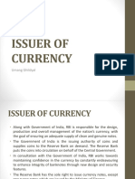 ISSUER OF CURRENCY (1)