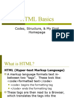 HTML Basics: Codes, Structure, & My First Homepage