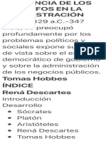 Influencia de Los Filósofos en La Administración