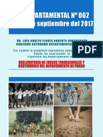JUEGOS TRADICIONALES DE LA LEY DEPARTAMENTAL #062 Del 21 de Septiembre